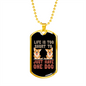 One Dog Peach Necklace Stainless Steel or 18k Gold Dog Tag 24" Chain-Express Your Love Gifts