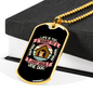 One Dog Pink Necklace Stainless Steel or 18k Gold Dog Tag 24" Chain-Express Your Love Gifts
