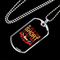 One Dog Red Necklace Stainless Steel or 18k Gold Dog Tag 24" Chain-Express Your Love Gifts