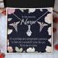 One of a Kind Healthcare Medical Worker Nurse Appreciation Gift Alluring Ribbon Necklace Message Card-Express Your Love Gifts