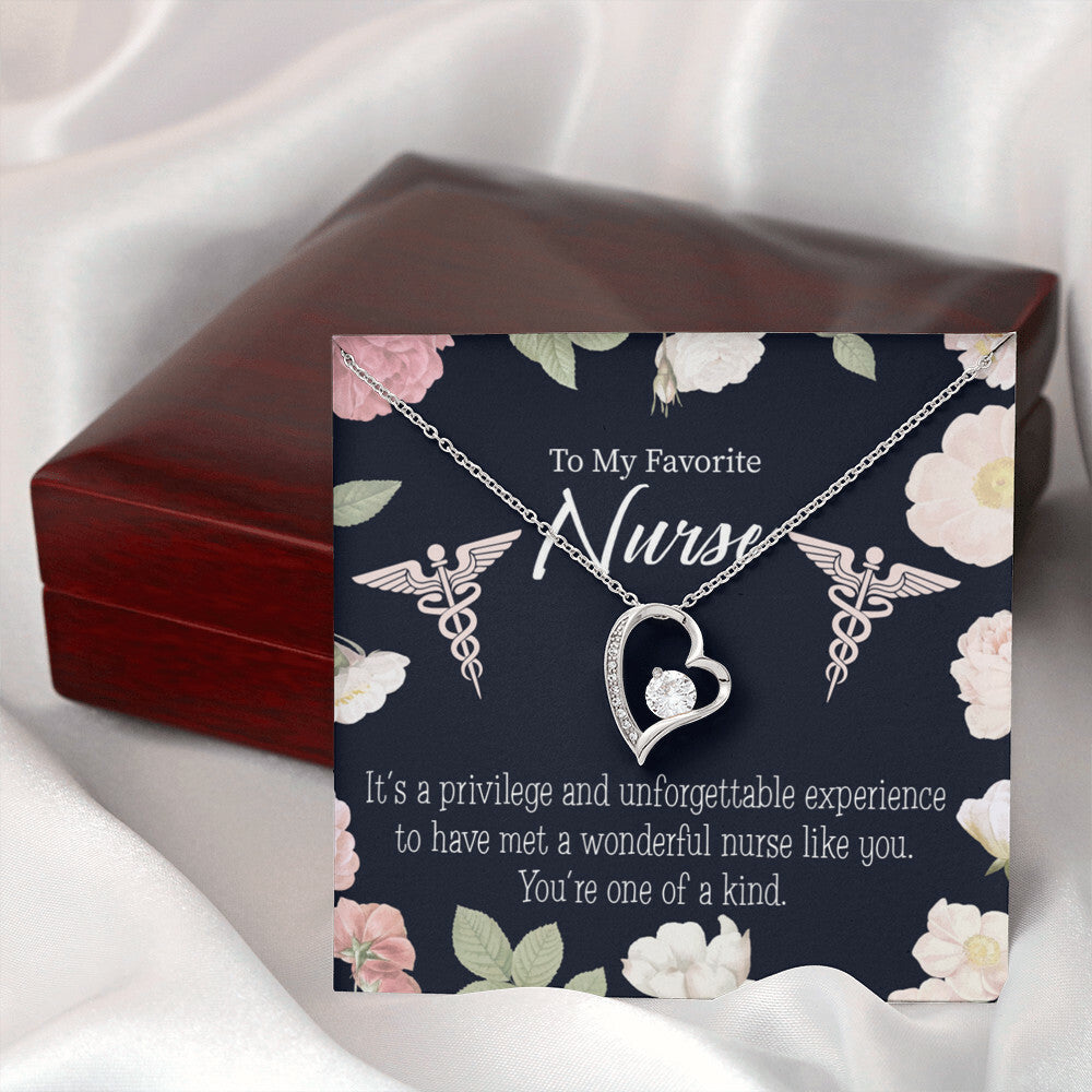 One of a Kind Healthcare Medical Worker Nurse Appreciation Gift Forever Necklace w Message Card-Express Your Love Gifts