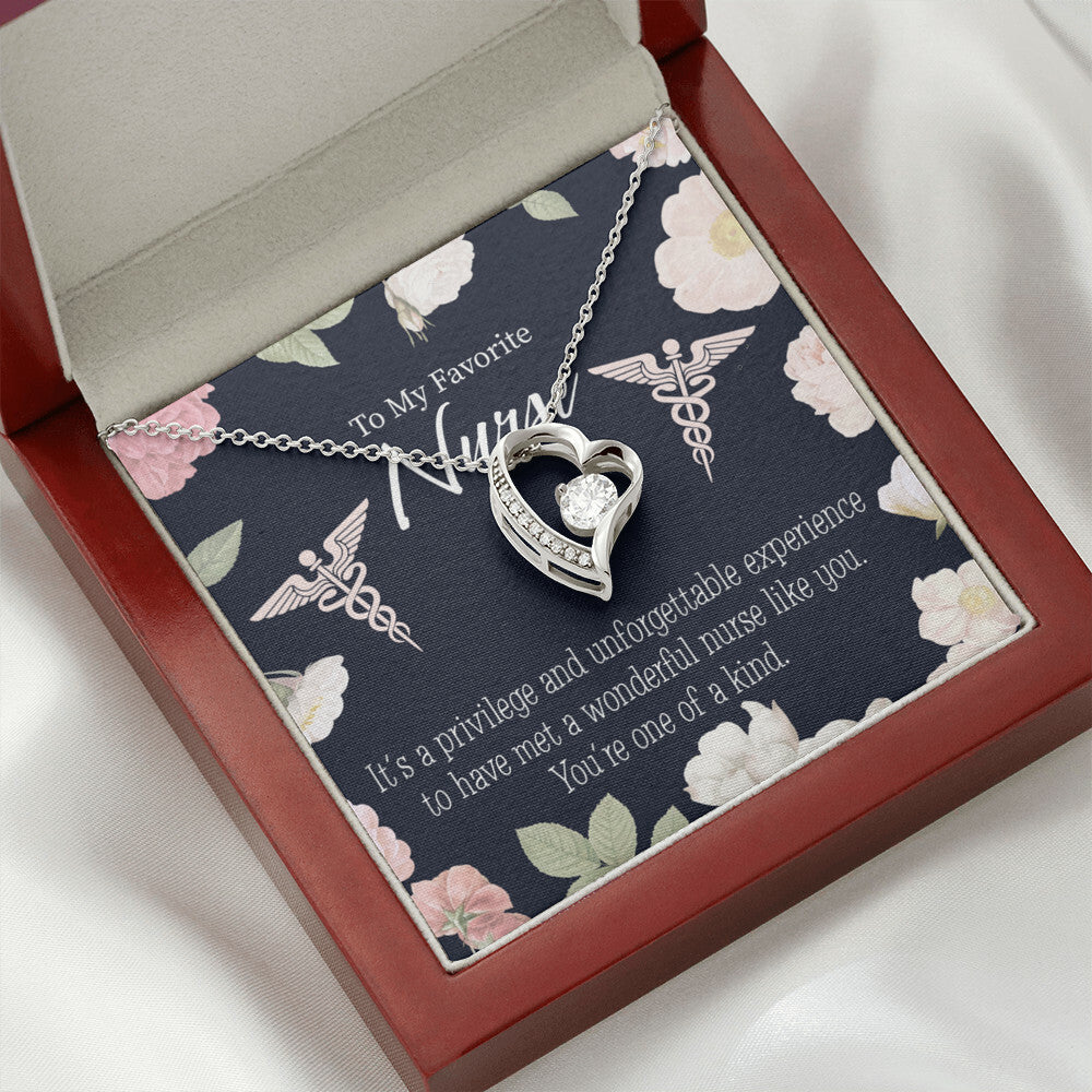 One of a Kind Healthcare Medical Worker Nurse Appreciation Gift Forever Necklace w Message Card-Express Your Love Gifts