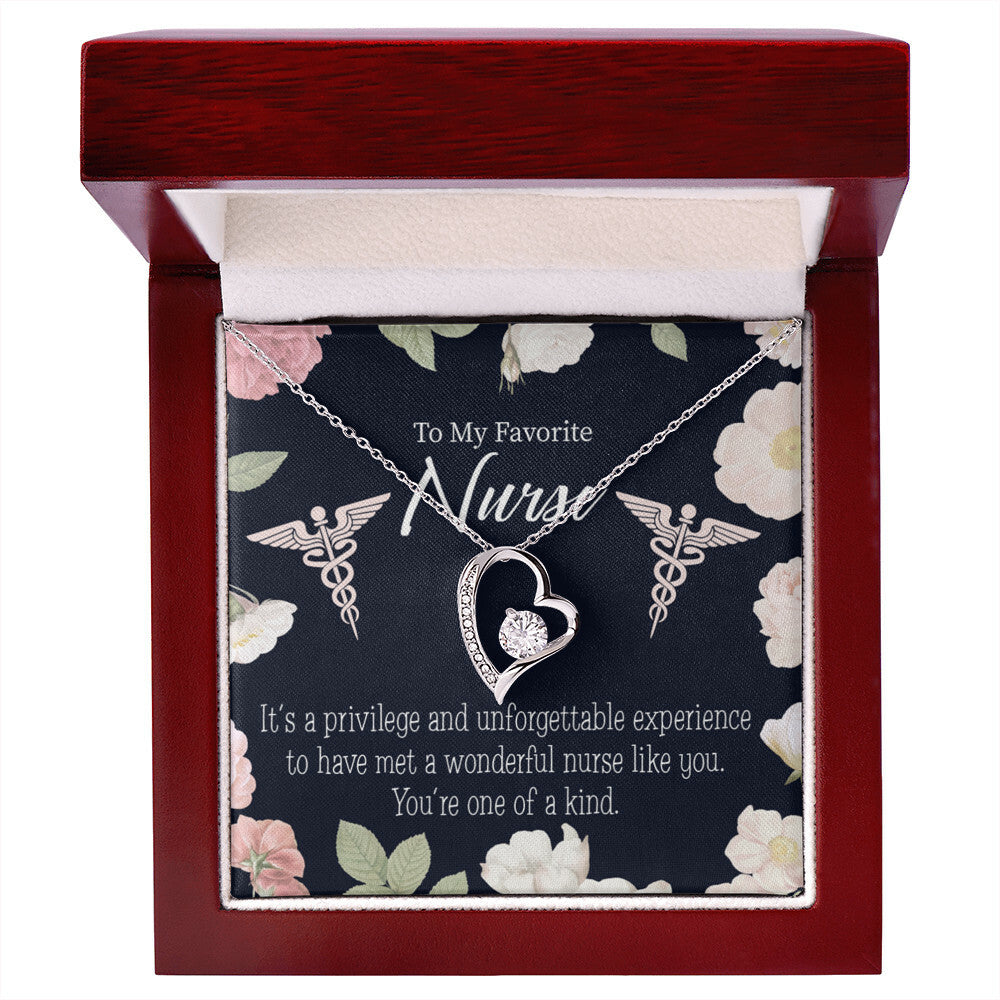 One of a Kind Healthcare Medical Worker Nurse Appreciation Gift Forever Necklace w Message Card-Express Your Love Gifts