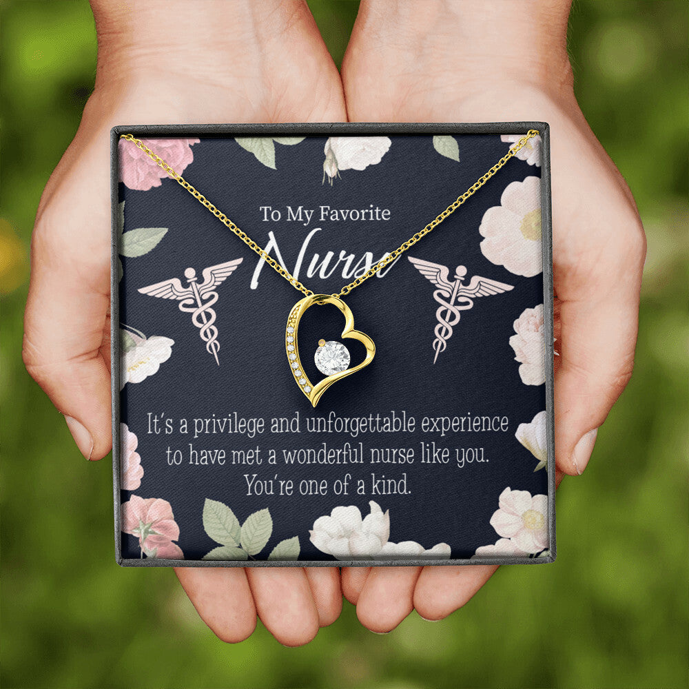 One of a Kind Healthcare Medical Worker Nurse Appreciation Gift Forever Necklace w Message Card-Express Your Love Gifts
