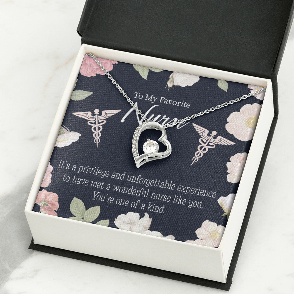 One of a Kind Healthcare Medical Worker Nurse Appreciation Gift Forever Necklace w Message Card-Express Your Love Gifts