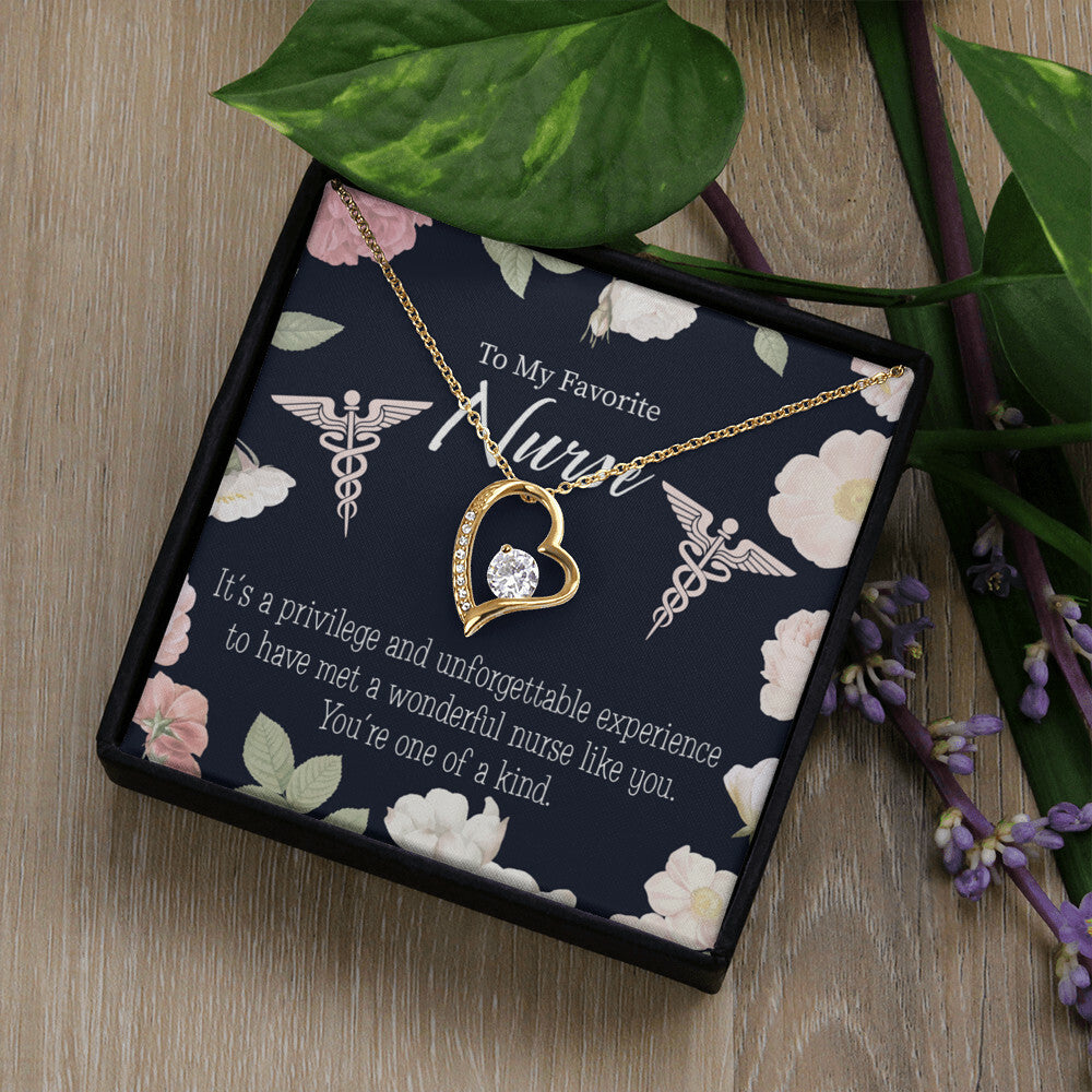 One of a Kind Healthcare Medical Worker Nurse Appreciation Gift Forever Necklace w Message Card-Express Your Love Gifts