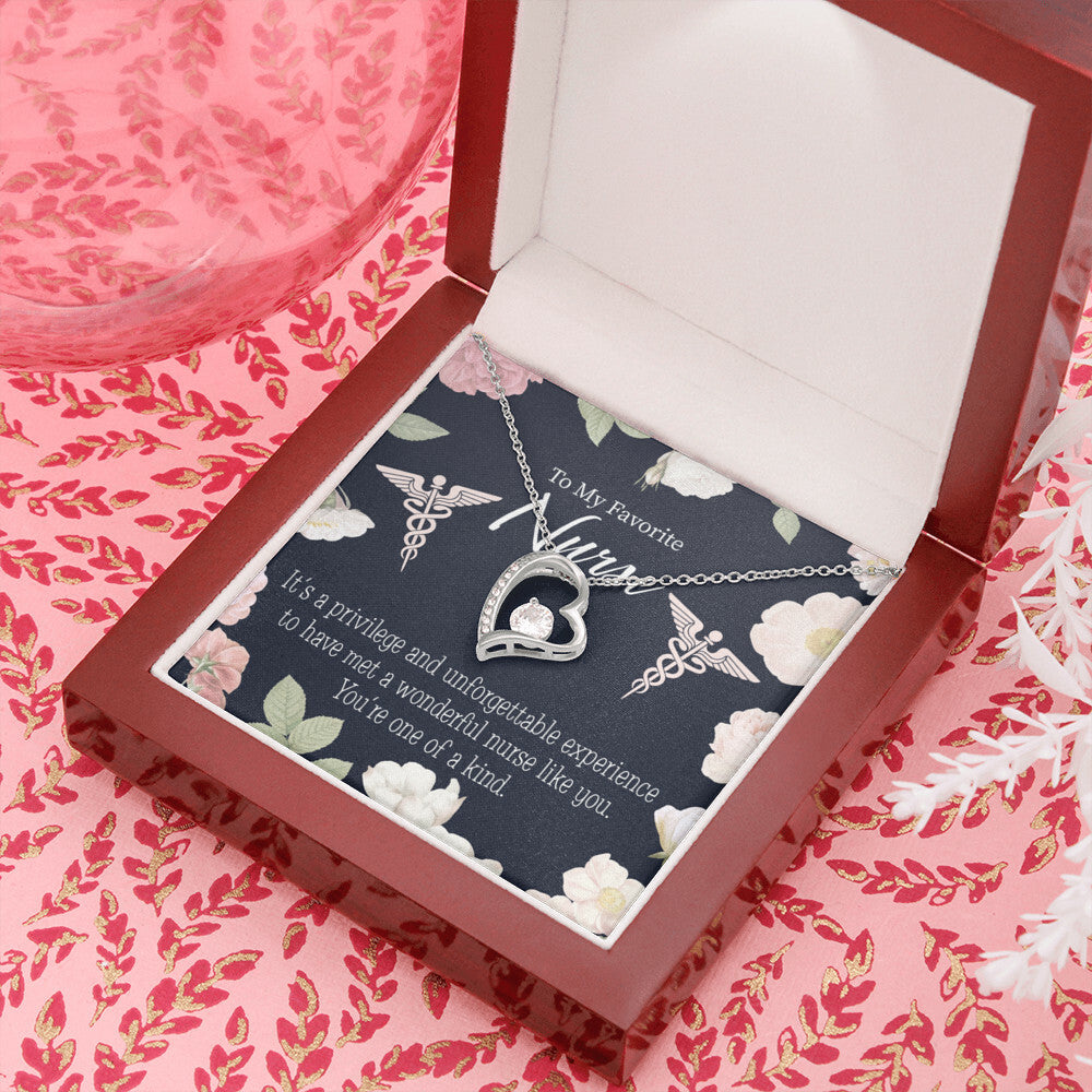 One of a Kind Healthcare Medical Worker Nurse Appreciation Gift Forever Necklace w Message Card-Express Your Love Gifts