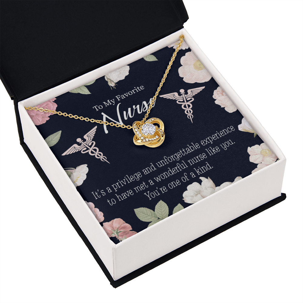 One of a Kind Nurse Healthcare Medical Worker Nurse Appreciation Gift Infinity Knot Necklace Message Card-Express Your Love Gifts