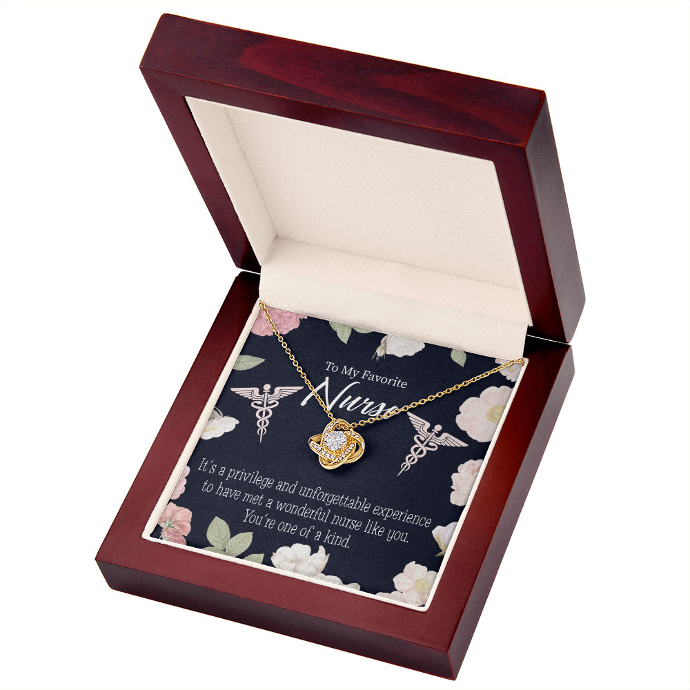 One of a Kind Nurse Healthcare Medical Worker Nurse Appreciation Gift Infinity Knot Necklace Message Card-Express Your Love Gifts