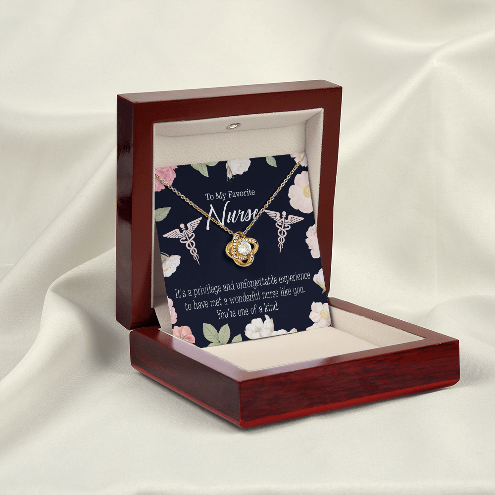 One of a Kind Nurse Healthcare Medical Worker Nurse Appreciation Gift Infinity Knot Necklace Message Card-Express Your Love Gifts