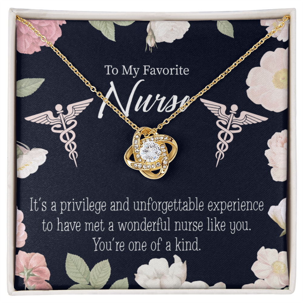 One of a Kind Nurse Healthcare Medical Worker Nurse Appreciation Gift Infinity Knot Necklace Message Card-Express Your Love Gifts