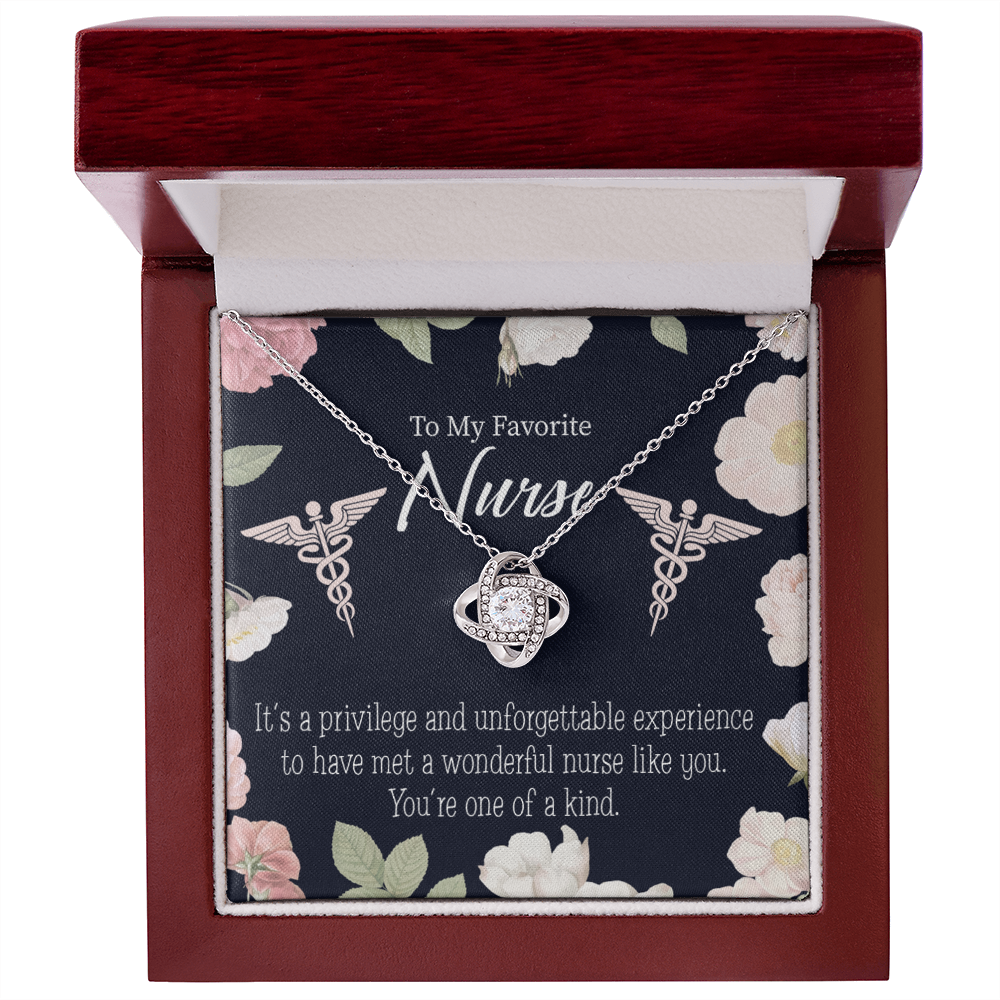 One of a Kind Nurse Healthcare Medical Worker Nurse Appreciation Gift Infinity Knot Necklace Message Card-Express Your Love Gifts