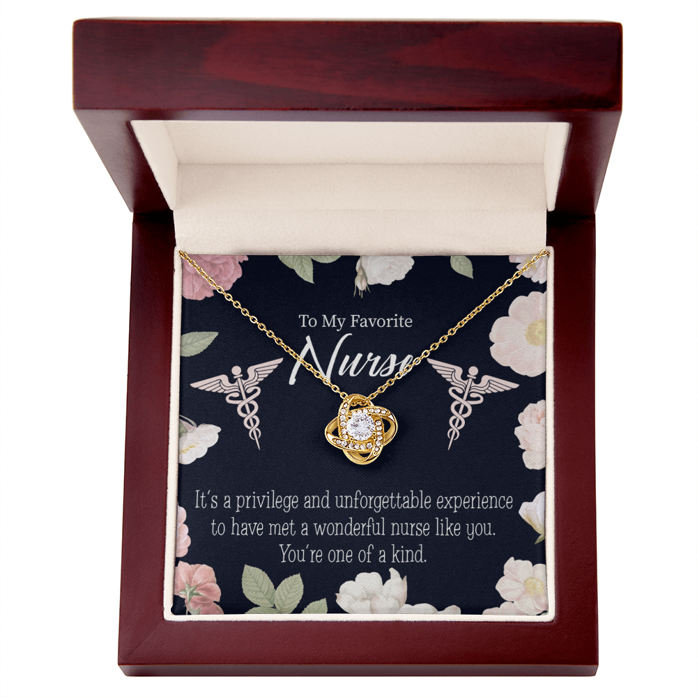 One of a Kind Nurse Healthcare Medical Worker Nurse Appreciation Gift Infinity Knot Necklace Message Card-Express Your Love Gifts