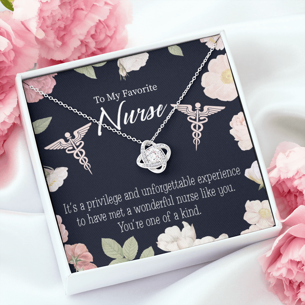 One of a Kind Nurse Healthcare Medical Worker Nurse Appreciation Gift Infinity Knot Necklace Message Card-Express Your Love Gifts