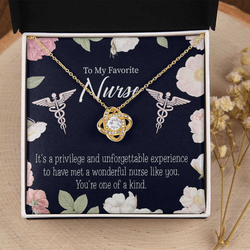 One of a Kind Nurse Healthcare Medical Worker Nurse Appreciation Gift Infinity Knot Necklace Message Card-Express Your Love Gifts