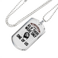 One Of Us Necklace Stainless Steel or 18k Gold Dog Tag 24" Chain-Express Your Love Gifts
