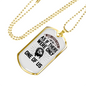 One Of Us Necklace Stainless Steel or 18k Gold Dog Tag 24" Chain-Express Your Love Gifts