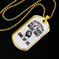 One Of Us Necklace Stainless Steel or 18k Gold Dog Tag 24" Chain-Express Your Love Gifts