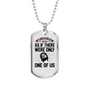 One Of Us Necklace Stainless Steel or 18k Gold Dog Tag 24" Chain-Express Your Love Gifts