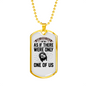 One Of Us Necklace Stainless Steel or 18k Gold Dog Tag 24" Chain-Express Your Love Gifts