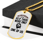 One Of Us Necklace Stainless Steel or 18k Gold Dog Tag 24" Chain-Express Your Love Gifts