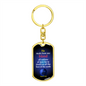 One Race Acts 17:26 Keychain Stainless Steel or 18k Gold Dog Tag Keyring-Express Your Love Gifts