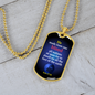 One Race Bible Verse Acts 17:26 Necklace Stainless Steel or 18k Gold Dog Tag 24" Chain-Express Your Love Gifts
