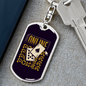 Online Poker Gambler Keychain Stainless Steel or 18k Gold Dog Tag Keyring-Express Your Love Gifts