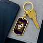 Online Poker Gambler Keychain Stainless Steel or 18k Gold Dog Tag Keyring-Express Your Love Gifts