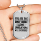 Only Bible Christian Necklace Stainless Steel or 18k Gold Dog Tag 24" Chain-Express Your Love Gifts