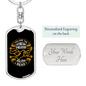 Only Bible Keychain Stainless Steel or 18k Gold Dog Tag Keyring-Express Your Love Gifts