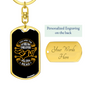Only Bible Keychain Stainless Steel or 18k Gold Dog Tag Keyring-Express Your Love Gifts