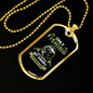 Only Fishing Can Control My Anger Necklace Stainless Steel or 18k Gold Dog Tag 24" Chain-Express Your Love Gifts