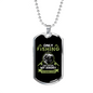 Only Fishing Can Control My Anger Necklace Stainless Steel or 18k Gold Dog Tag 24" Chain-Express Your Love Gifts