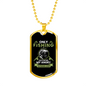 Only Fishing Can Control My Anger Necklace Stainless Steel or 18k Gold Dog Tag 24" Chain-Express Your Love Gifts