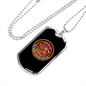 Only Love Circle Necklace Stainless Steel or 18k Gold Dog Tag 24" Chain-Express Your Love Gifts
