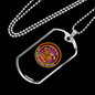 Only Love Circle Necklace Stainless Steel or 18k Gold Dog Tag 24" Chain-Express Your Love Gifts