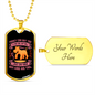 Only Love Pink Necklace Stainless Steel or 18k Gold Dog Tag 24" Chain-Express Your Love Gifts