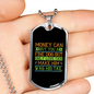 Only Love Plain Necklace Stainless Steel or 18k Gold Dog Tag 24" Chain-Express Your Love Gifts