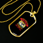 Only Love Siberian Husky Necklace Stainless Steel or 18k Gold Dog Tag 24" Chain-Express Your Love Gifts