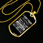 Only More Love Christian Necklace Stainless Steel or 18k Gold Dog Tag 24" Chain-Express Your Love Gifts