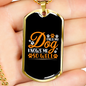 Only My Dog Knows Me Necklace Stainless Steel or 18k Gold Dog Tag 24" Chain-Express Your Love Gifts