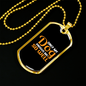 Only My Dog Knows Me Yellow Necklace Stainless Steel or 18k Gold Dog Tag 24" Chain-Express Your Love Gifts