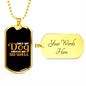 Only My Dog Knows Me Yellow Necklace Stainless Steel or 18k Gold Dog Tag 24" Chain-Express Your Love Gifts