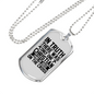 Only One Christian Christian Necklace Stainless Steel or 18k Gold Dog Tag 24" Chain-Express Your Love Gifts