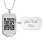 Only One Christian Christian Necklace Stainless Steel or 18k Gold Dog Tag 24" Chain-Express Your Love Gifts