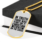 Only One Christian Christian Necklace Stainless Steel or 18k Gold Dog Tag 24" Chain-Express Your Love Gifts