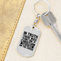 Only One Christian Keychain Stainless Steel or 18k Gold Dog Tag Keyring-Express Your Love Gifts