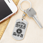 Only One Of Us Keychain Stainless Steel or 18k Gold Dog Tag Keyring-Express Your Love Gifts