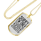 Only Talking To Jesus Christian Necklace Stainless Steel or 18k Gold Dog Tag 24" Chain-Express Your Love Gifts